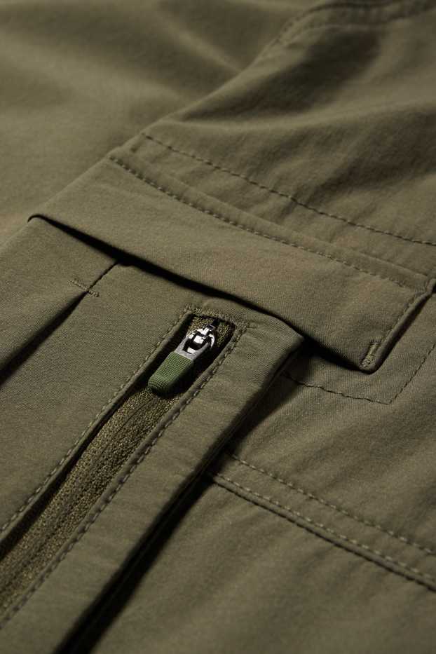 Hommes - Pantalon cargo de sport - relaxed fit - vert foncé