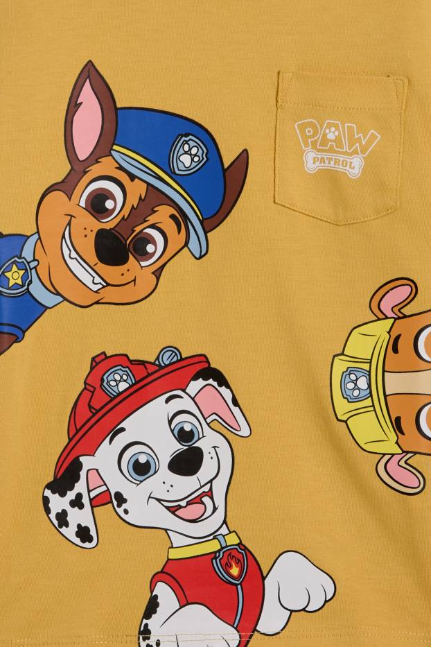 Kinder Buben - Multipack 3er - PAW Patrol - Chase, Marshall - Kurzarmshirt - dunkelblau / cremeweiß