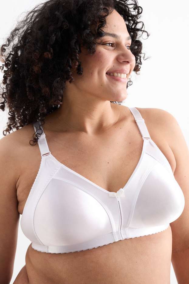 Women - Non-wired minimiser bra - shiny - white