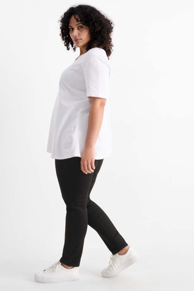 Dames - Jegging jeans - high waist - zwart