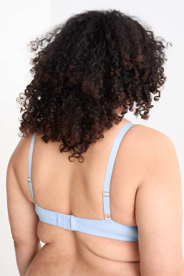 Donna - Confezione da 2 - reggiseno senza ferretti - imbottito - blu