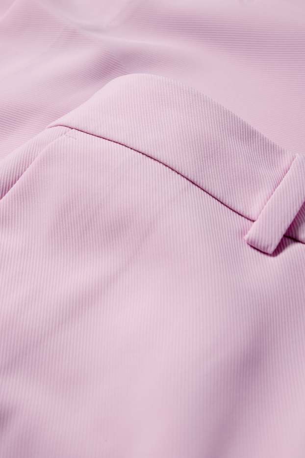 Femei - Pantaloni office - talie înaltă - tapered fit - roz