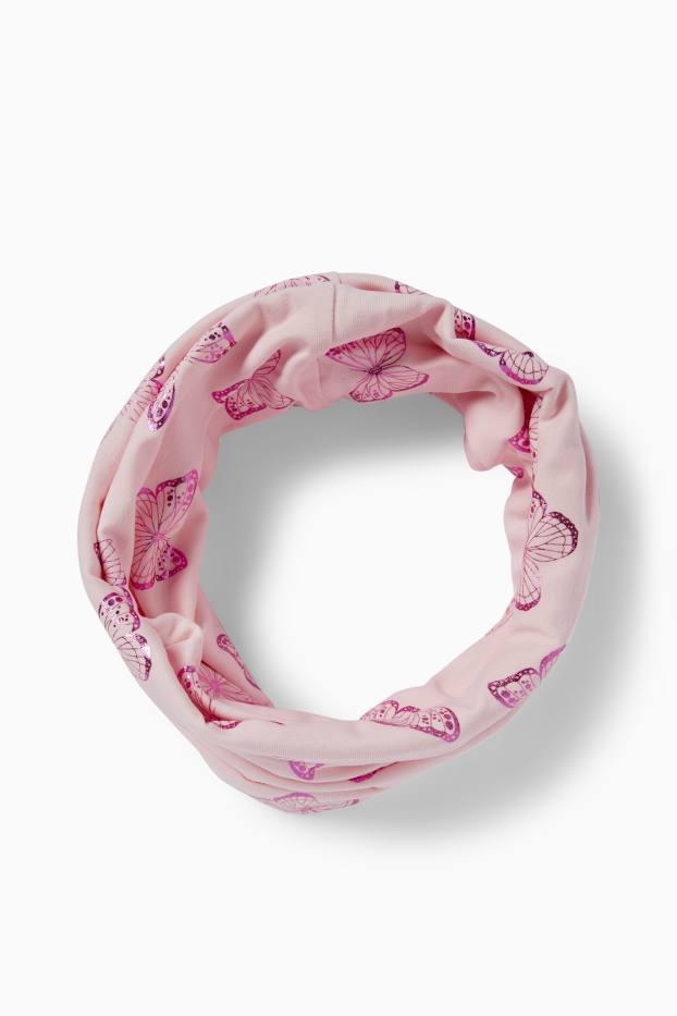 Copii - Fete - Fluture - fular circular - roz