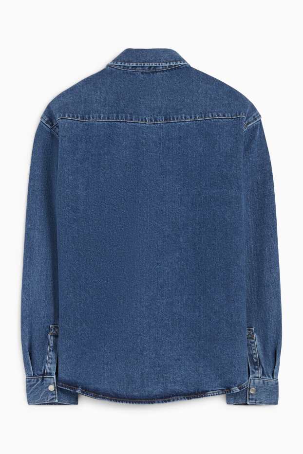 Herren - Jeanshemd - jeansblau