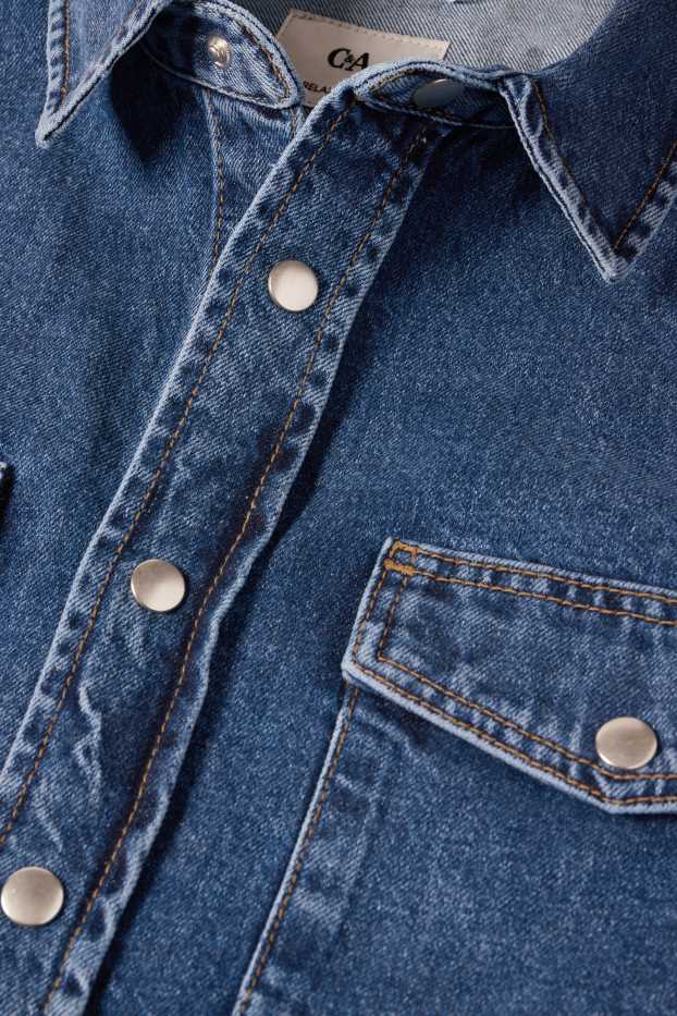 Herren - Jeanshemd - jeansblau