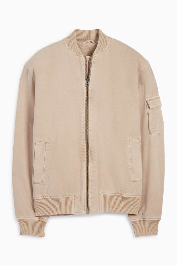 Hommes - Blouson aviateur - beige clair