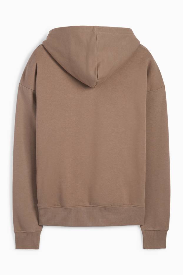 Uomo - Felpa con cappuccio oversize - marrone