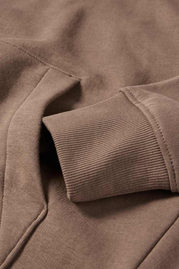 Uomo - Felpa con cappuccio oversize - marrone