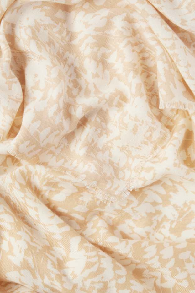 Women - Scarf - patterned - beige