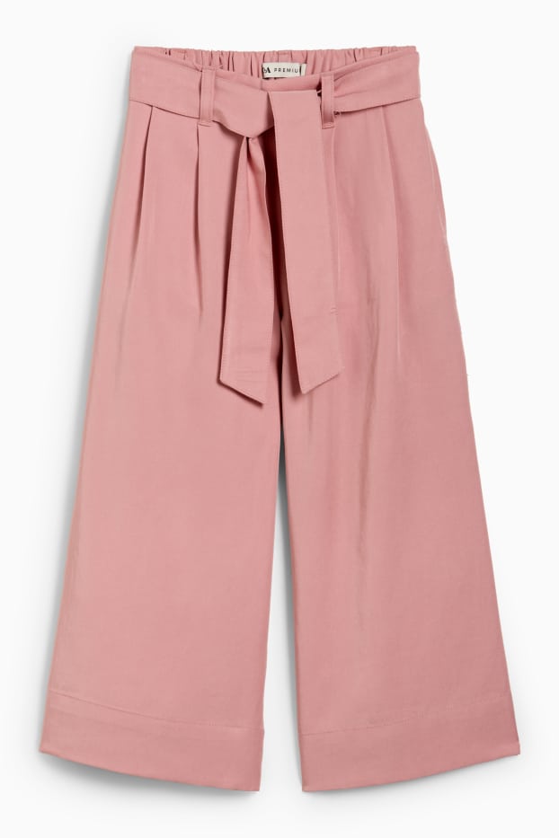 Děti - dívky - Plátěné kalhoty - růžová