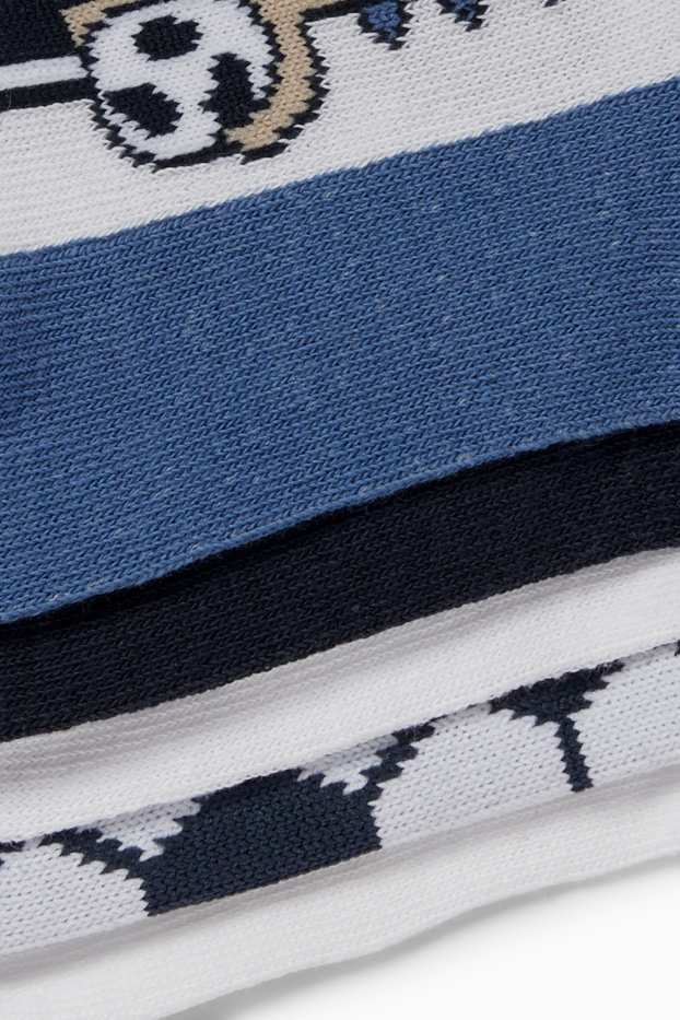 Nen - Paquet de 5 - futbol - mitjons amb dibuix - blanc