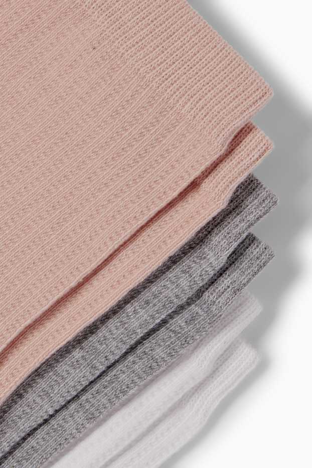 Women - Multipack of 3 - socks - textured - rose