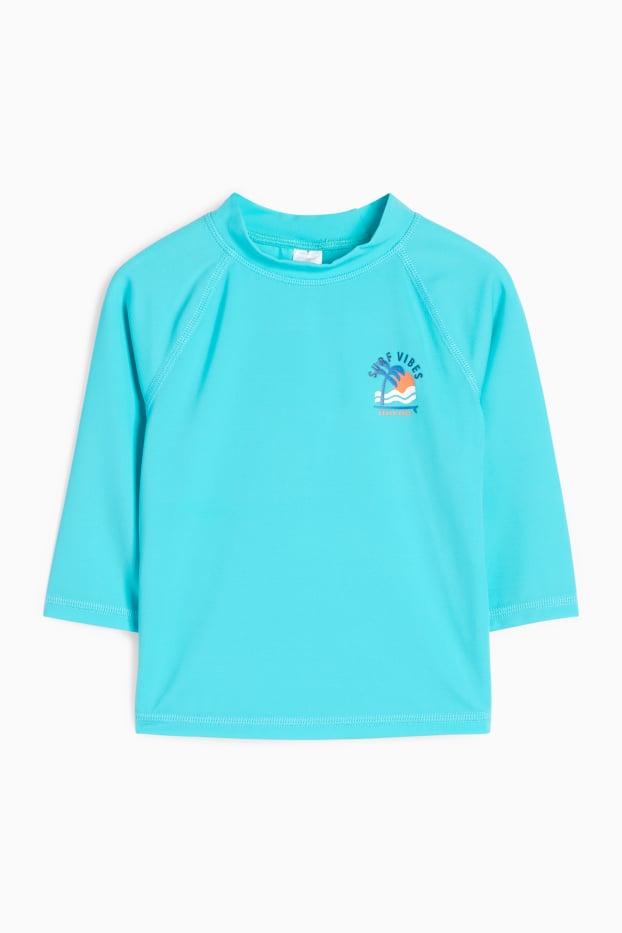 Copii - Băieți - Palmier - tricou de baie cu protecție UV - LYCRA® XTRA LIFE™ - turcoaz