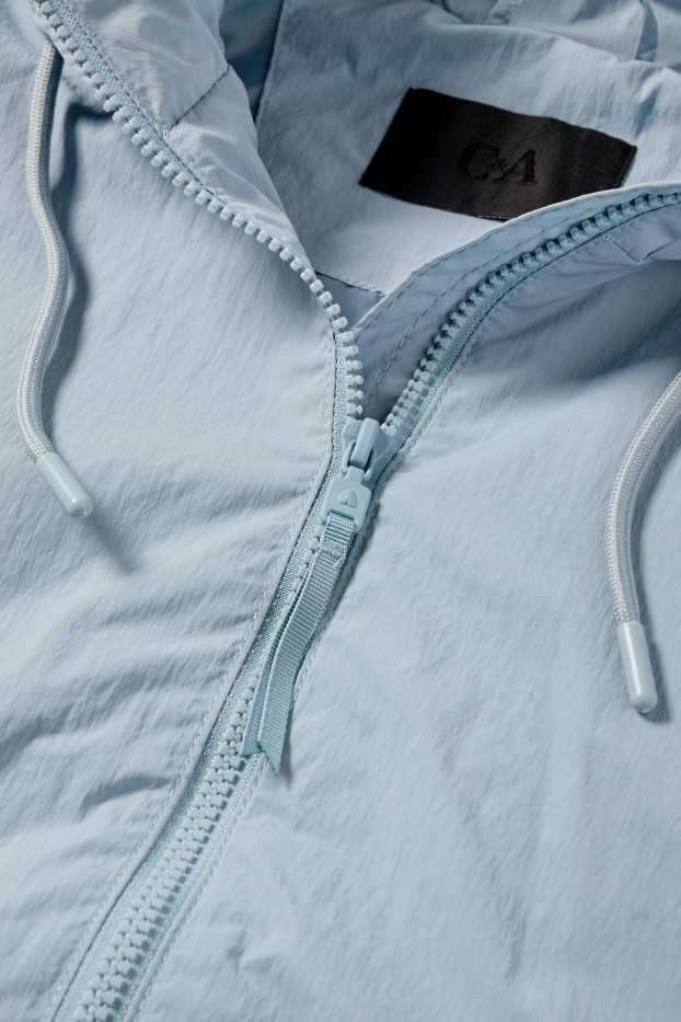 Dámské - Bunda s kapucí - světle modrá