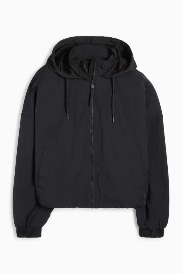 Damen - Jacke mit Kapuze - schwarz