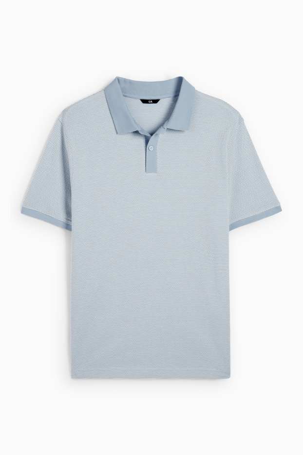 Herren - Poloshirt - Regular Fit - strukturiert - blau