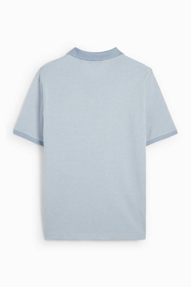 Herren - Poloshirt - Regular Fit - strukturiert - blau