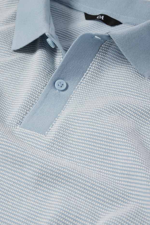 Herren - Poloshirt - Regular Fit - strukturiert - blau