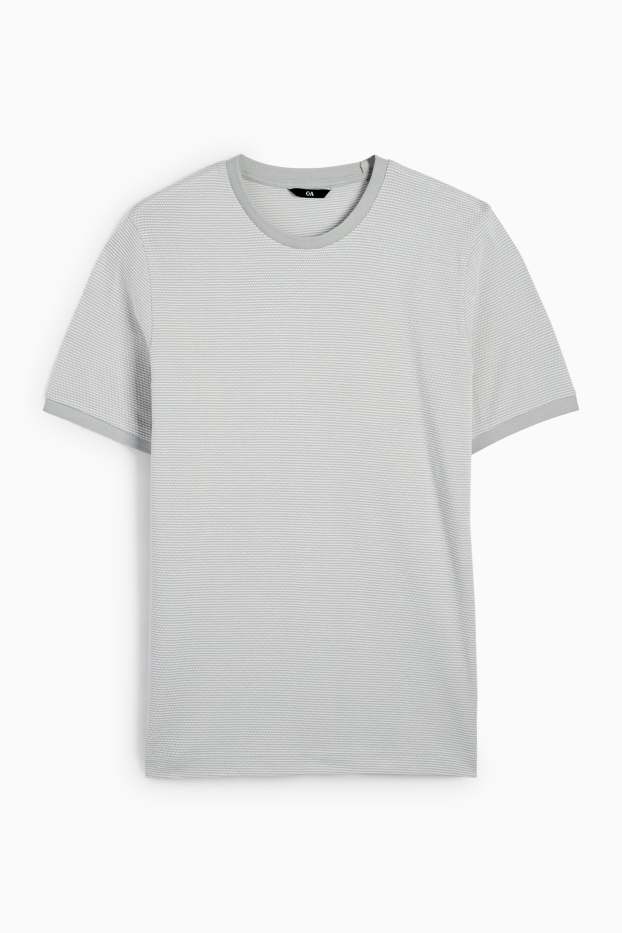 Herren - T-Shirt - Regular Fit - strukturiert - hellgrün