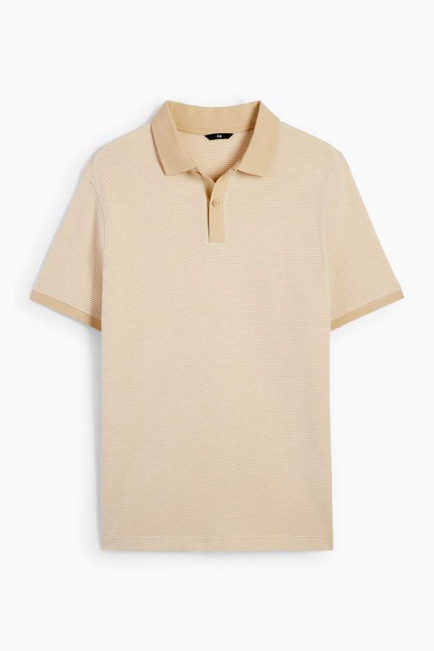 Herren - Poloshirt - Regular Fit - strukturiert - hellorange
