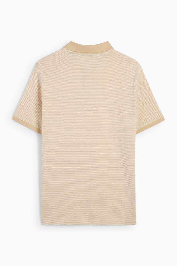 Herren - Poloshirt - Regular Fit - strukturiert - hellorange