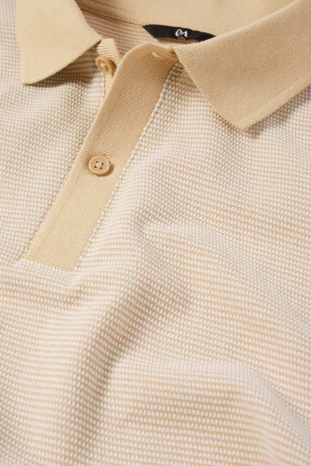 Herren - Poloshirt - Regular Fit - strukturiert - hellorange