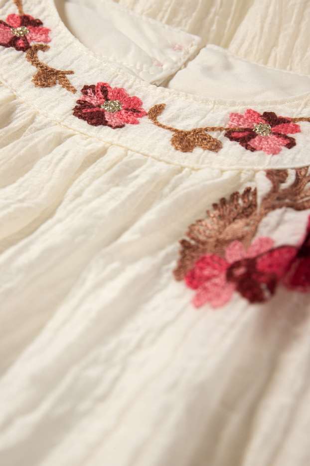 Children Girls - Floral - dress - cremewhite