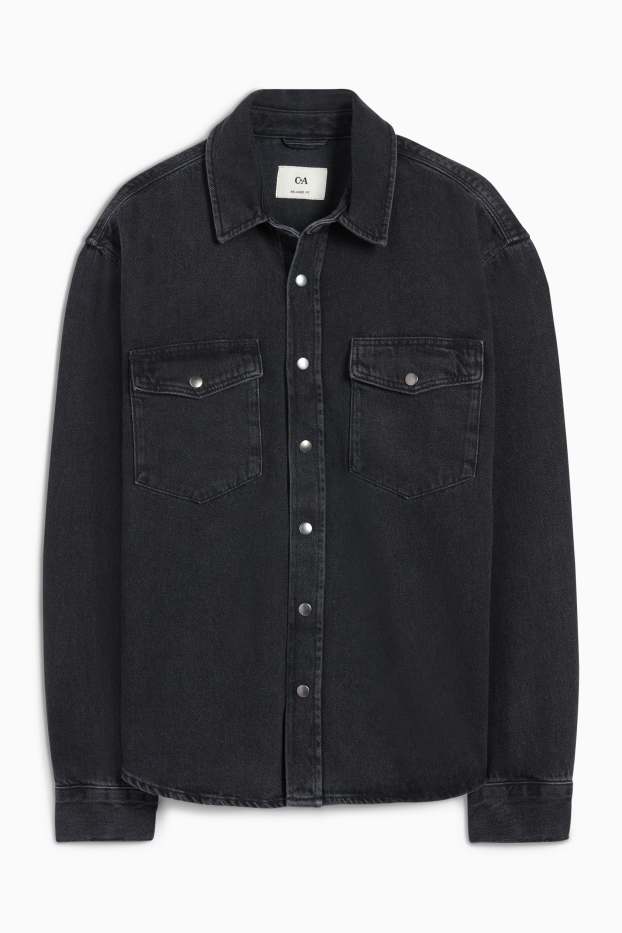 Herren - Jeanshemd - Relaxed Fit - dunkeljeansgrau