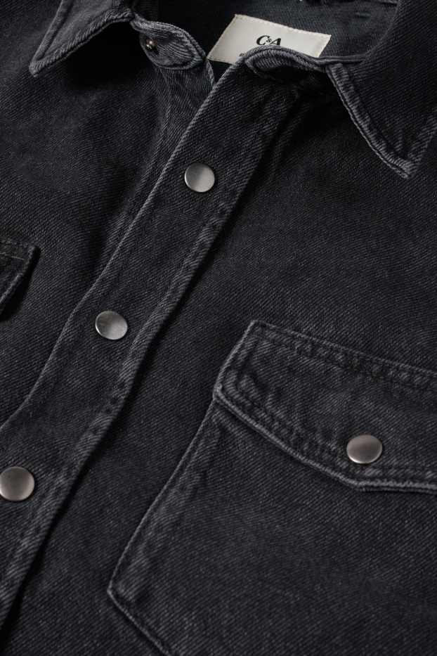 Herren - Jeanshemd - Relaxed Fit - dunkeljeansgrau