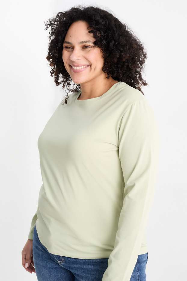 Donna - Maglia a maniche lunghe - verde chiaro