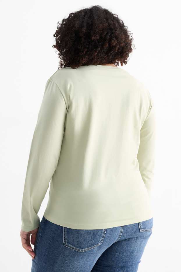 Donna - Maglia a maniche lunghe - verde chiaro