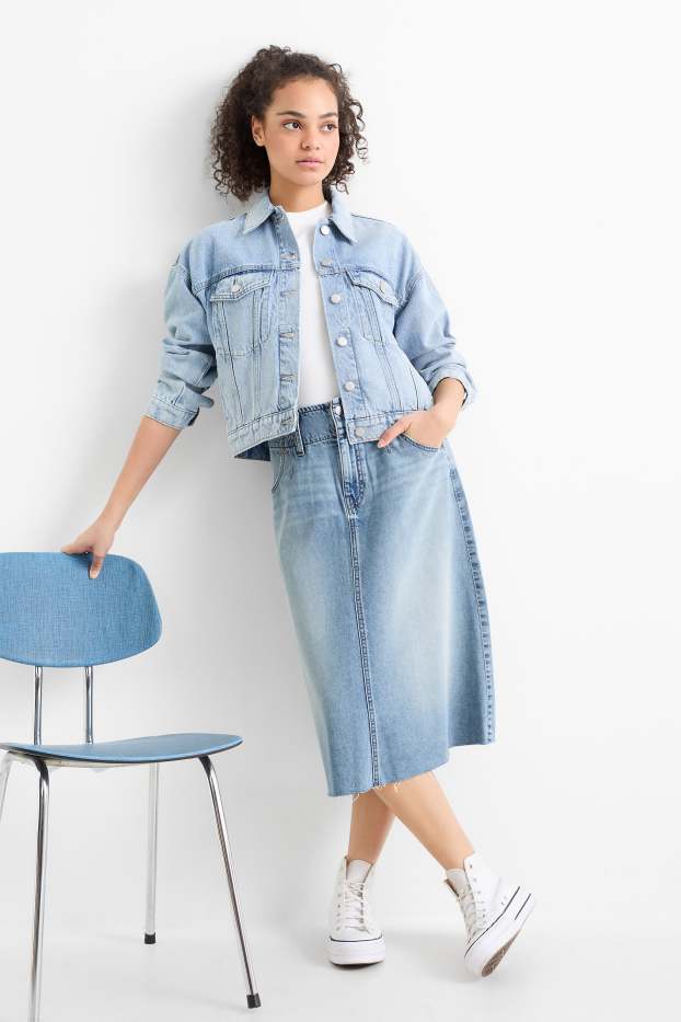 Damen - Jeansrock - jeansblau