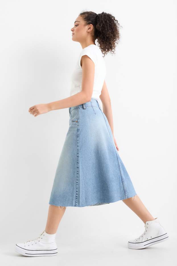 Damen - Jeansrock - jeansblau