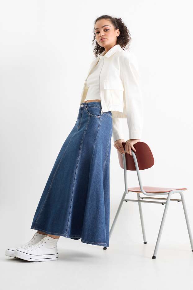 Femei - Fustă de blugi - denim-albastru