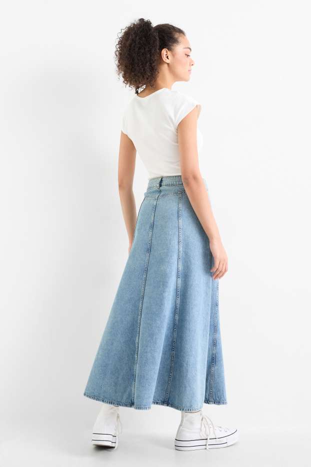 Damen - Jeansrock - helljeansblau