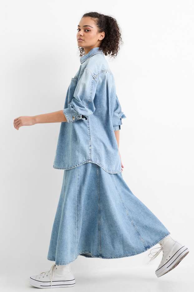 Damen - Jeansrock - helljeansblau