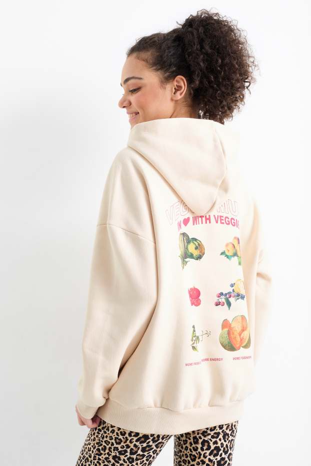 Femmes - Sweat à capuche - blanc crème