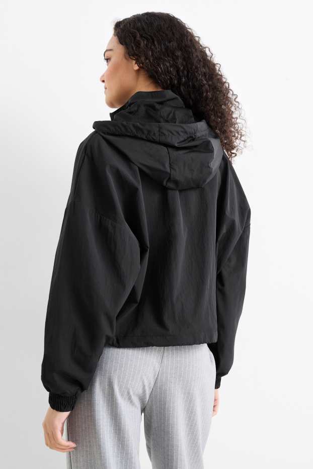 Damen - Jacke mit Kapuze - schwarz