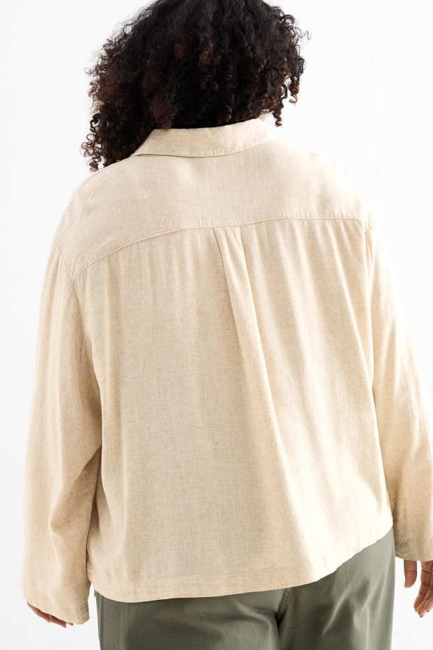 Damen - Bluse - hellbeige