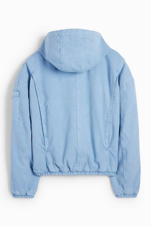 Herren - Jacke mit Kapuze - blau