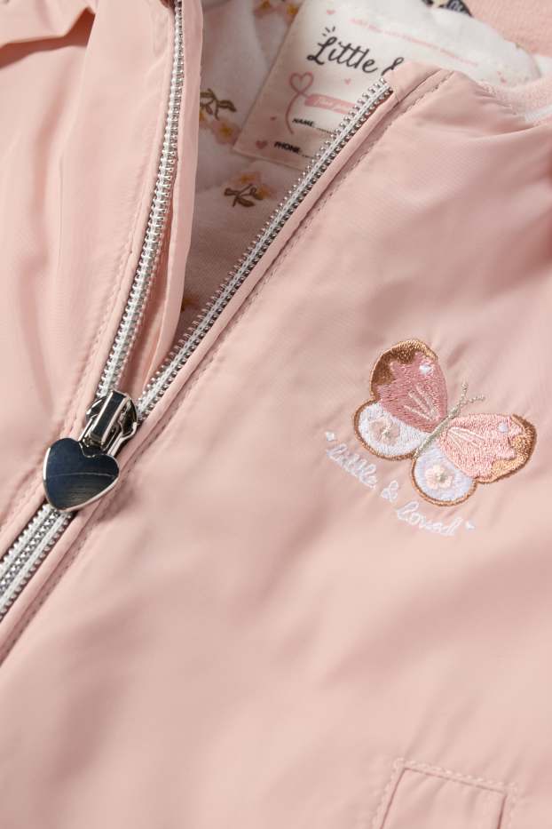 Bebeluși - fete - Fluture - jachetă bebeluși - roz