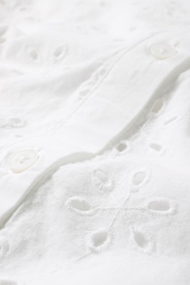 Dona - Brusa - brodat anglès - blanc trencat