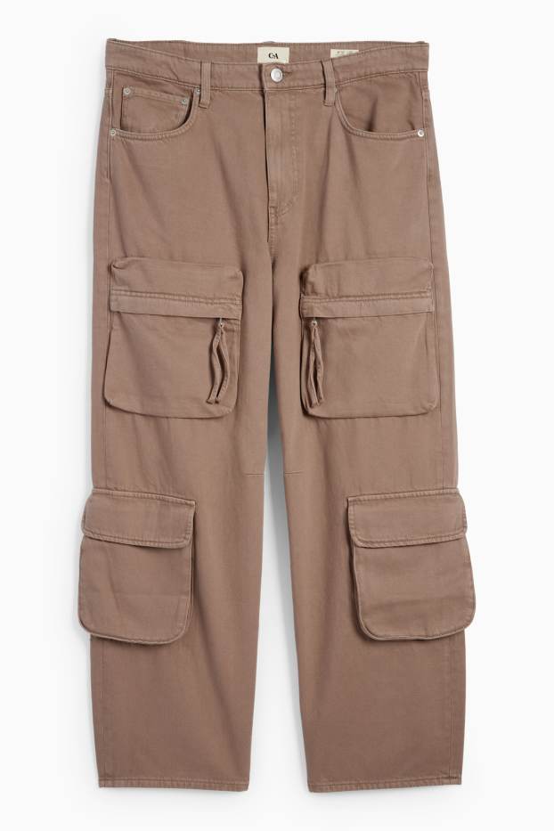 Herren - Cargo Jeans - Baggy Fit - braun