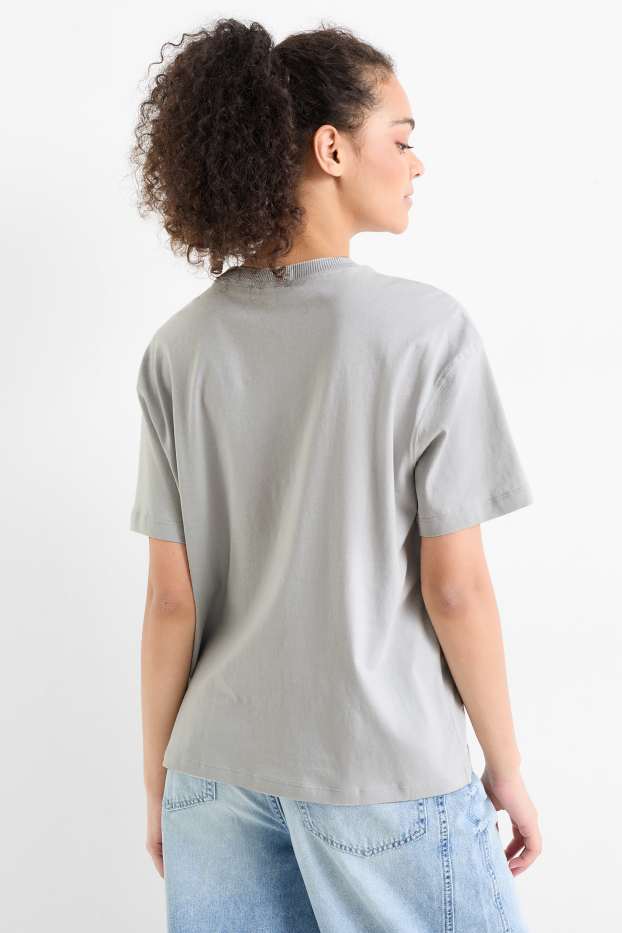Dames - T-shirt - lichtgrijs
