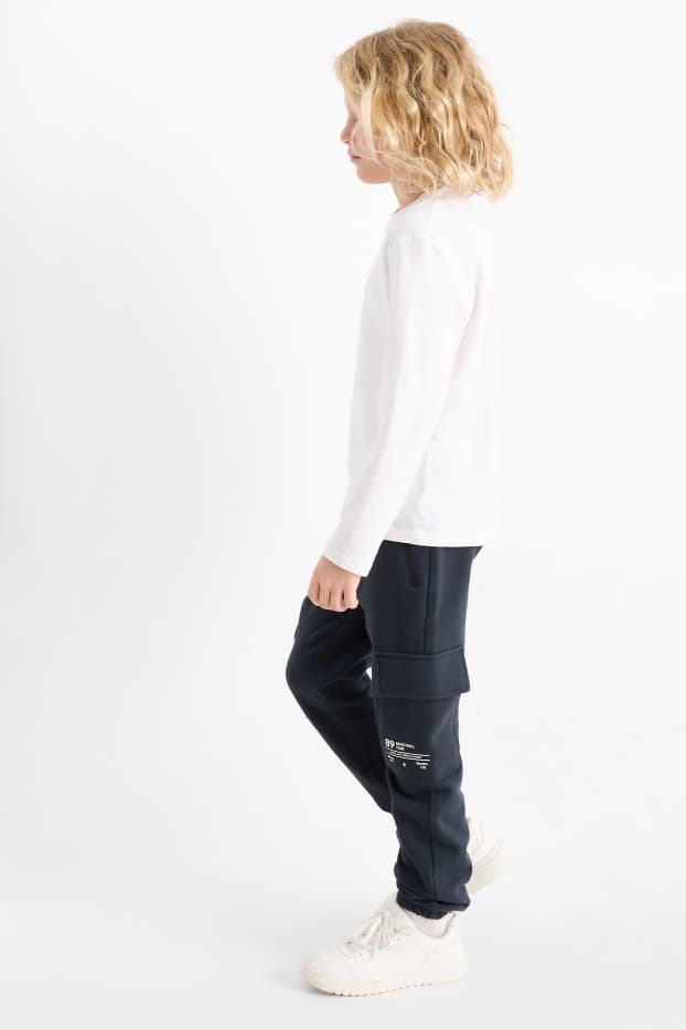 Kinder Jungen - Multipack 2er - Cargo-Jogginghose - dunkelgrau
