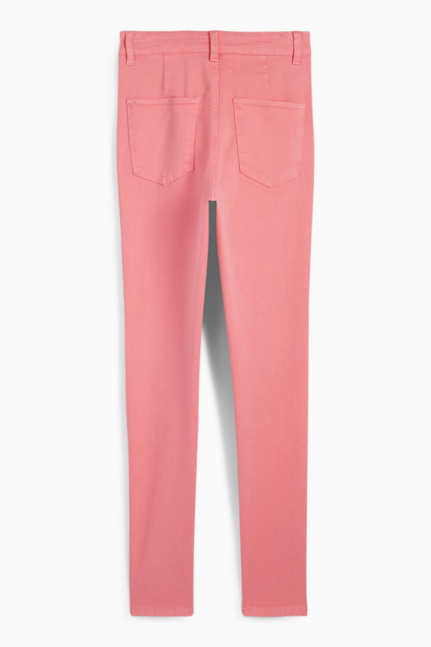 Donna - Jeggings - vita alta - fucsia