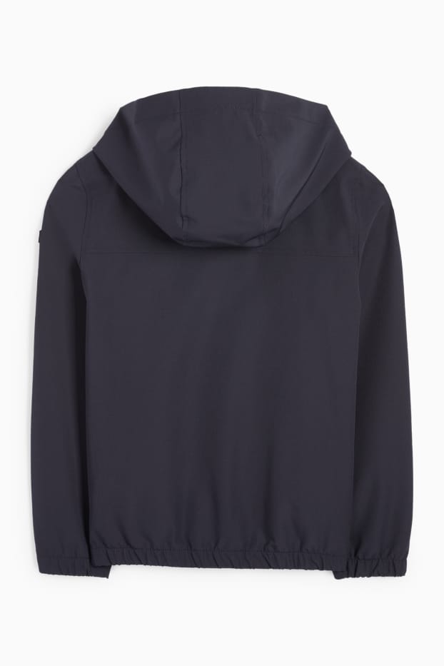 Enfants garçons - Veste à capuche - déperlante - bleu foncé