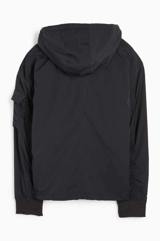 Men - Jacket with hood - black