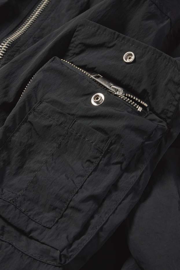 Men - Jacket with hood - black