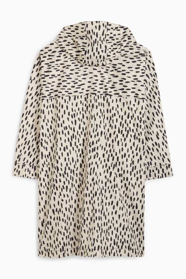 Damen - Cape mit Kapuze - faltbar - wasserabweisend - gemustert - hellbeige